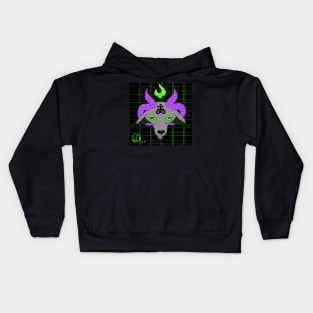 Cyber Goth SataniGoat Kids Hoodie